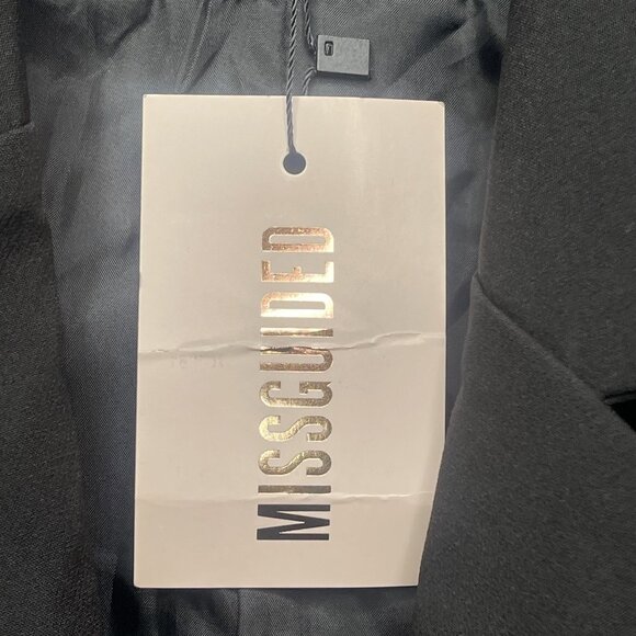 Missguided Black Tailored Oversized Blazer Womens Size 2 - Picture 3 of 7